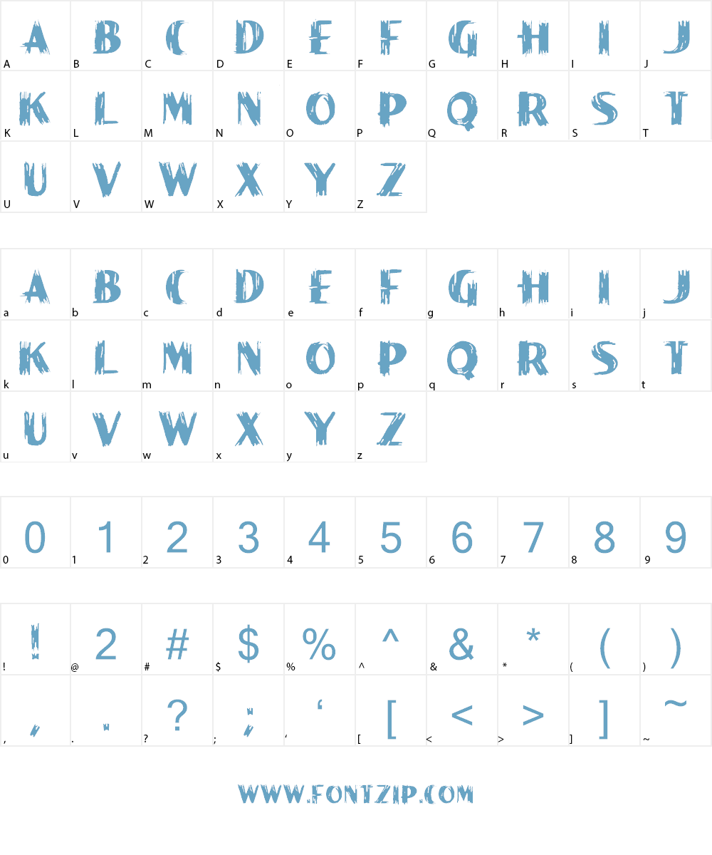 Paint Peel Font Character
